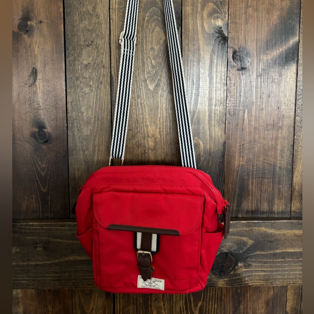 Joules red cross body bag, very good used condition.